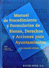 La producción bibliográfica de LuísChacón es amplia. Aquí tenemos dosejemplos de su mejor literatura y desu magnífica aportación a la prácticaadministrattiva.
